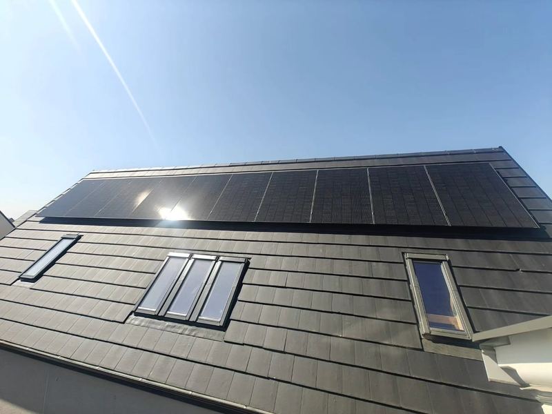 Rooftop solar PV array on a new build home in Portlaoise, Co. Laois